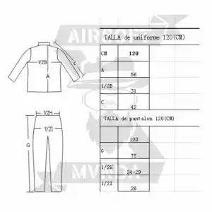 UNIFORME COMPLETO INFANTIL DIGITAL DESERT (120cm) - Imagen 2