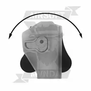 PISTOLERA AMOMAX GLOCK 19  DIESTRO RIGIDA NEGRA - Imagen 1
