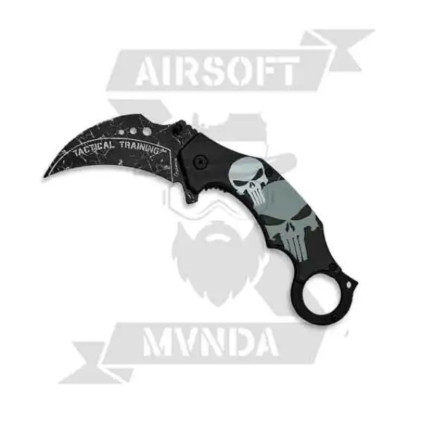 NAVAJA ALBAINOX KARAMBIT ENTRENAMIENTO PUNISHER NEGRA