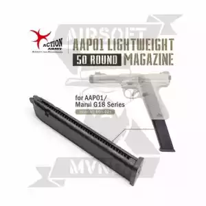 CARGADOR PISTOLA ACTION ARMY AAP01 50RDS NEGRO - Imagen 1