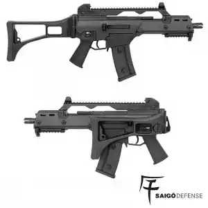 FUSIL SAIGO DEFENSE G36 C AEG NEGRO - Imagen 1
