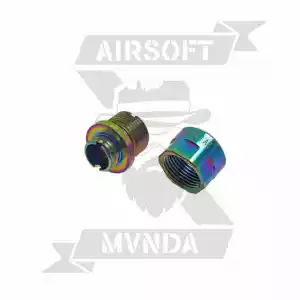 COWCOW ADAPTADOR SILENCIADOR A01 MACHO 11mm+ A MACHO 14mm- PARA HI-CAPA Y 1911 RAINBOW - Imagen 1