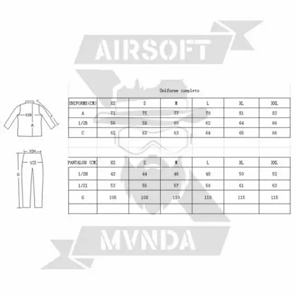 UNIFORME COMPLETO ACU (L)