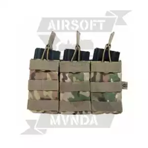 PORTACARGADOR TRIPLE M4 MULTICAM DELTA TACTICS - Imagen 1
