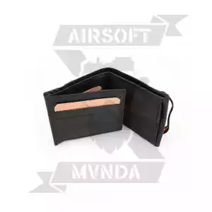 CARTERA PIEL BANDA ELASTICA ESPA&Ntilde;A LATERAL NEGRA - Imagen 2