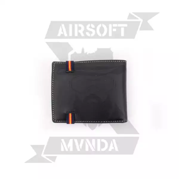 CARTERA PIEL BANDA ELASTICA ESPA&Ntilde;A LATERAL NEGRA