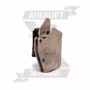PISTOLERA GLOCK G23/ G17/G19 Y LINTERNA X300 TAN - Imagen 2