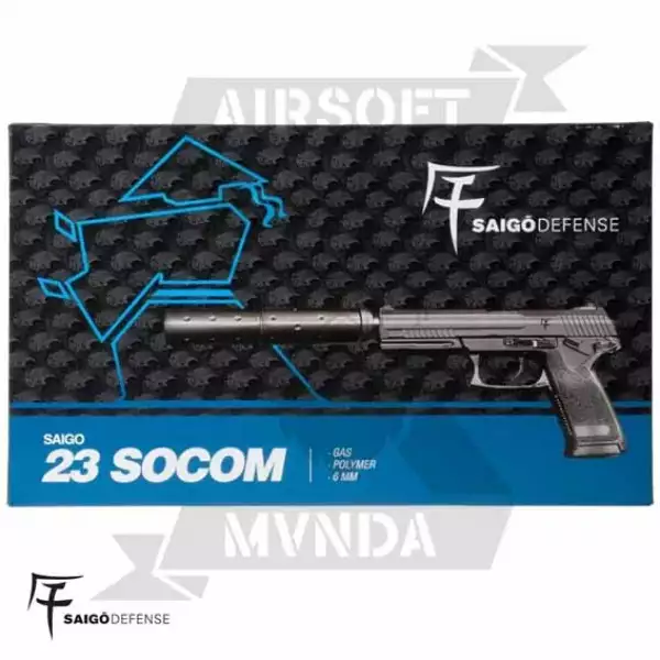PISTOLA SAIGO SOCOM 23 GAS NEGRA