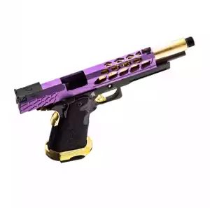PISTOLA LANCER TACTICAL STRYK HI-CAPA 5.1 MORADA / DORADA - Imagen 1