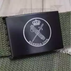 CINTURON BARBARIC HEBILLA METALICA GUARDIA CIVIL VERDE - Imagen 2