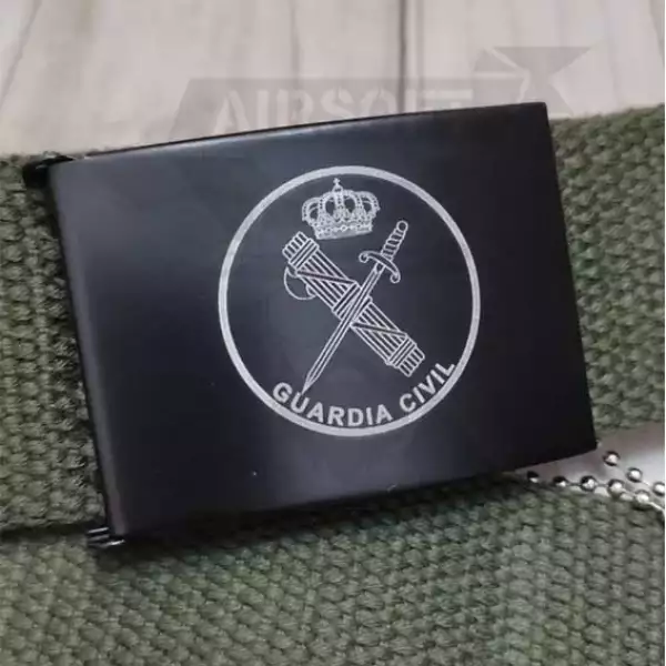 CINTURON BARBARIC HEBILLA METALICA GUARDIA CIVIL VERDE