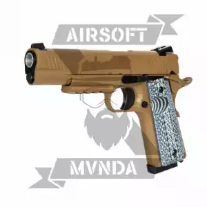 PISTOLA DOBLE BELL 1911 CQBP (739) TAN + REGALO - Imagen 2