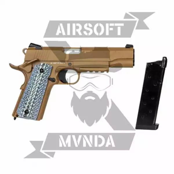 PISTOLA DOBLE BELL 1911 CQBP (739) TAN + REGALO