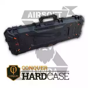 MALETIN TRANSPORTE FUSIL CONQUER RIGIDA 109CM WATERPROOF NEGRA - Imagen 2