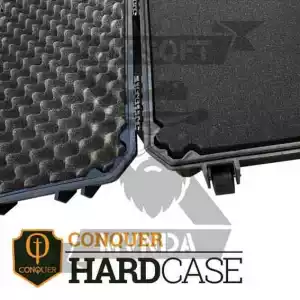 MALETIN TRANSPORTE FUSIL CONQUER RIGIDA 109CM WATERPROOF NEGRA - Imagen 4