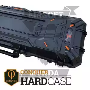 MALETIN TRANSPORTE FUSIL CONQUER RIGIDA 109CM WATERPROOF NEGRA - Imagen 6
