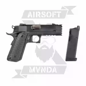 PISTOLA GOLDEN EAGLE STRIKE WARRIOR 1911  GAS FULL METAL NEGRA - Imagen 1