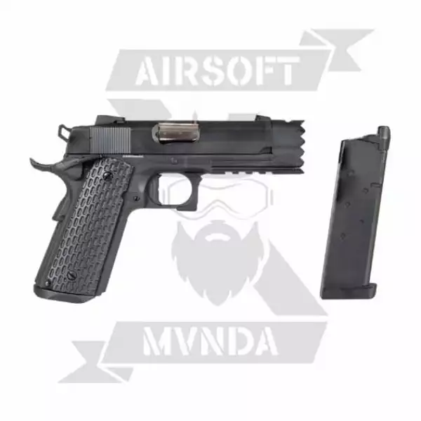 PISTOLA GOLDEN EAGLE STRIKE WARRIOR 1911  GAS FULL METAL NEGRA