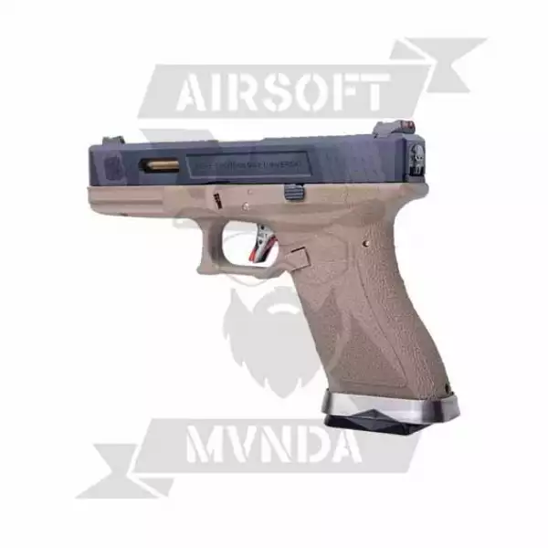 PISTOLA WE G17 FORCE GAS TAN CA&Ntilde;ON DORADO 