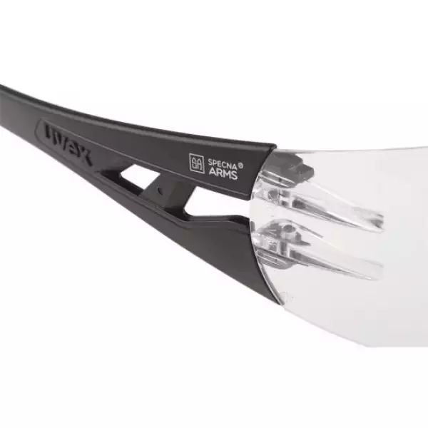 GAFA UVEX EDICION SPECNA ARMS TRANSPARENTE PATILLA NEGRA