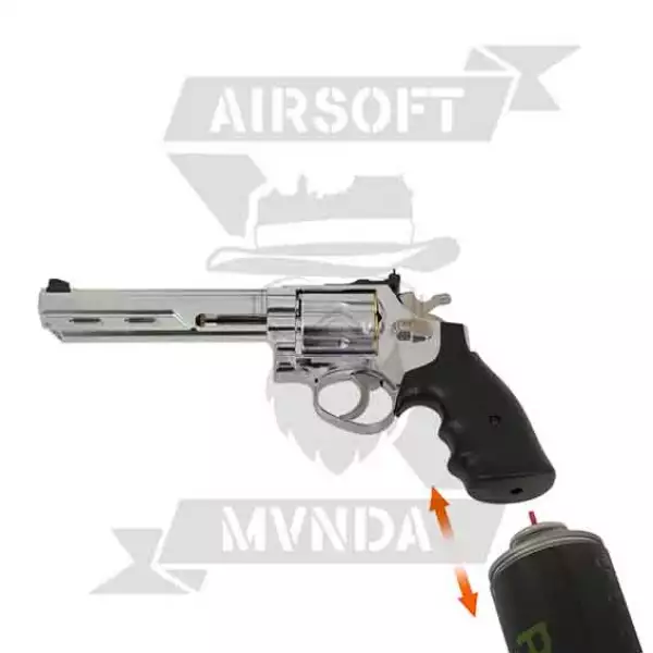 REVOLVER HFC HG-133C GAS SILVER