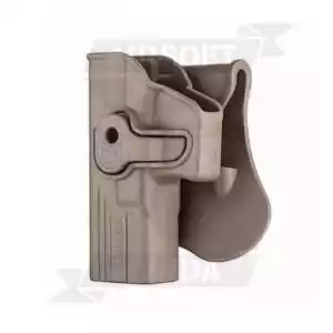 PISTOLERA AMOMAX RIGIDA GLOCK ZURDO TAN - Imagen 1