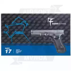 PISTOLA SAIGO 17 GAS BLOWBACK METAL NEGRA - Imagen 1