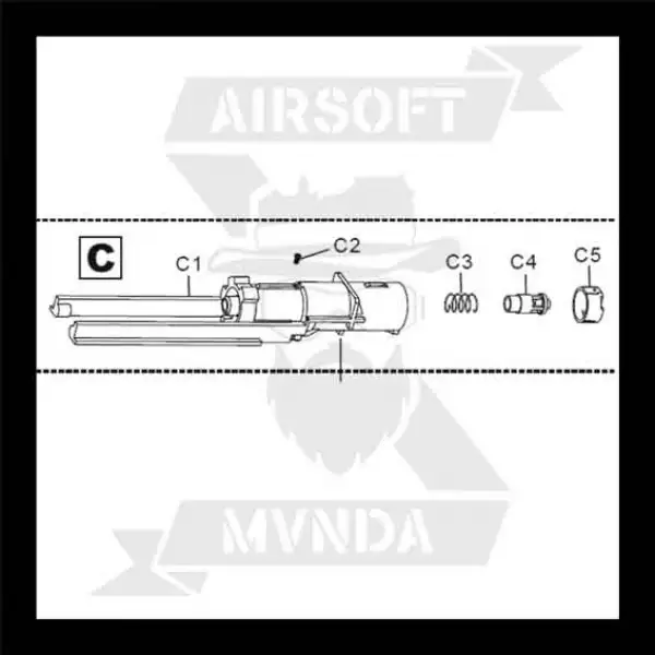 NOZZLE HFC PISTOLA DESERT EAGLE HG-195 C G195-W85-2