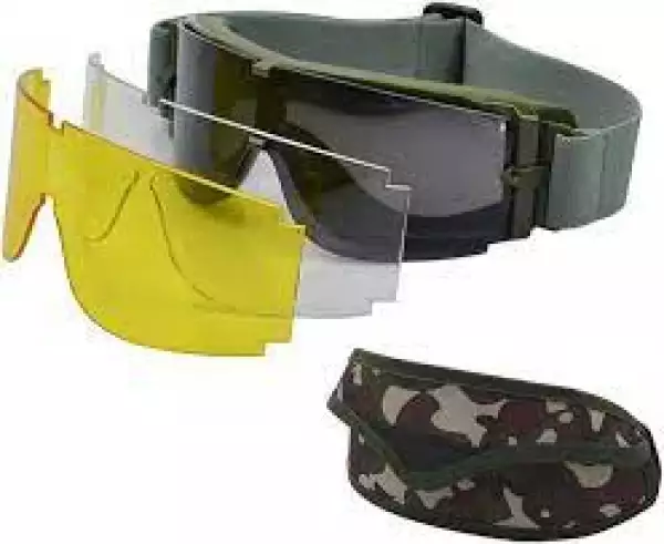 GAFAS PRTECCION RK5 CON 3 LENTES VERDE