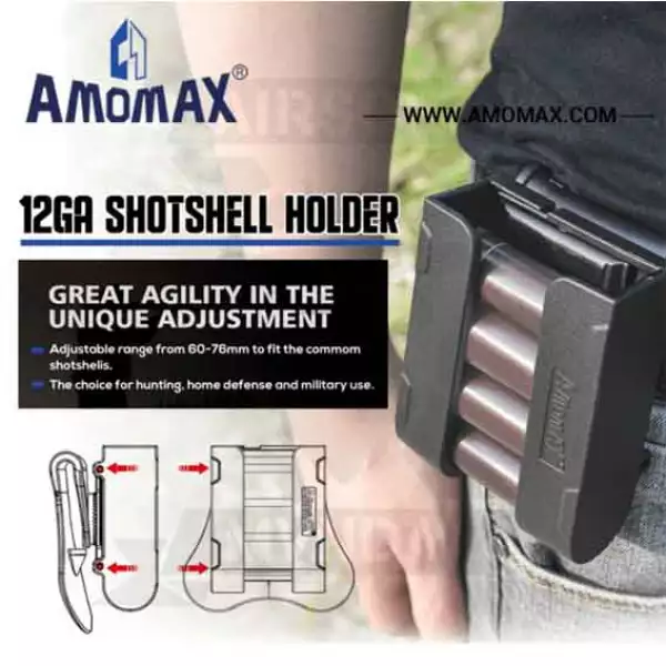 PORTACARTUCHOS AMOMAX RIGIDO AJUSTABLE NEGRO