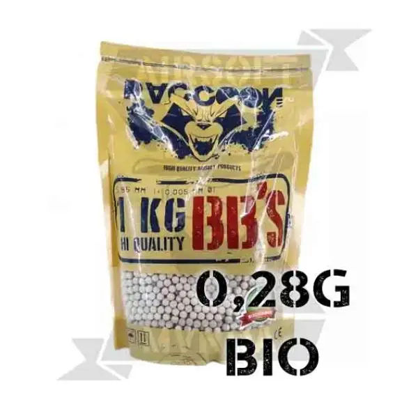 BOLAS RACCOON BIO 0,28 1KG BLANCA