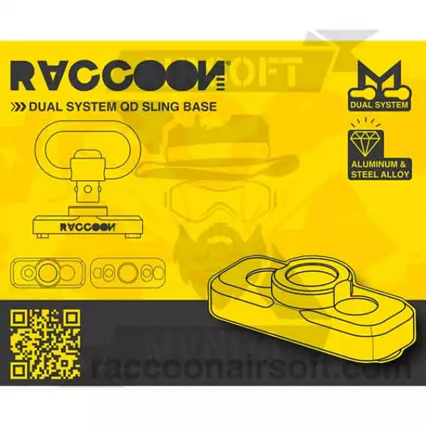 ENGANCHE DE CORREA RACCOON DUAL SYSTEM NEGRO