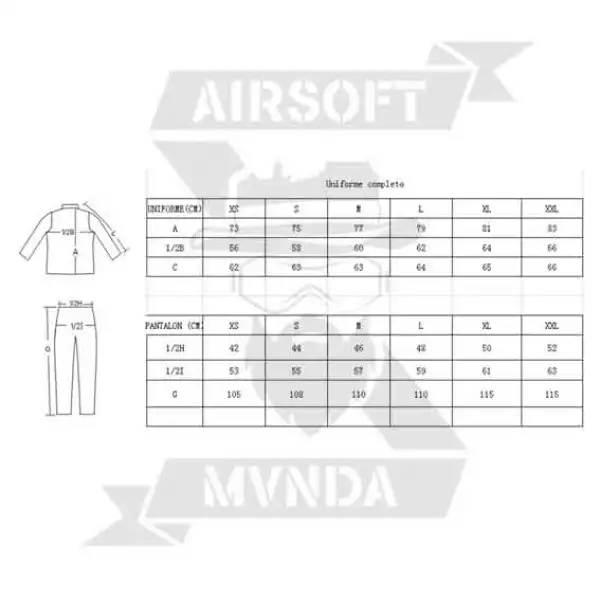 UNIFORME COMPLETO MULTICAM (S)