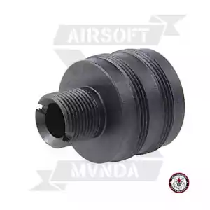 ADAPTADOR SILENCIADOR G&amp;amp;G SSG-1 AEG 14mm CCW ALUMINIO MEGRO - Imagen 1