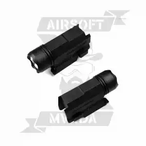 LINTERNA TACTICA RAIL PICATINNY SD117 ABS NEGRA - Imagen 1